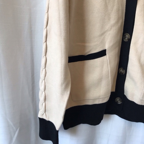 Monrow Colorblocked V-Neck Cardigan Small - Picture 4 of 11